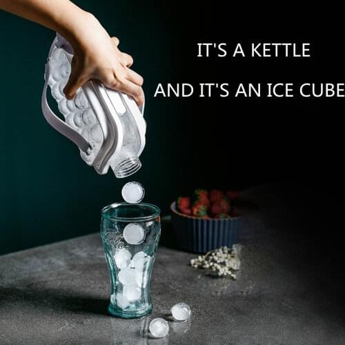 Ice Ball Mold 2-in-1 Ice Cube Maker Water Bottle Ball Making Mould with Leakproof Cap for Bar Home Kitchen Tool Ice Bottle Ball