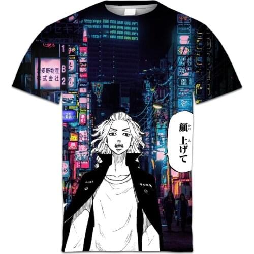 Hot Anime Mens Tshirt Tokyo Revengers Childrens Clothing Unisex Short Sleeve Shirt Mens Clothes Causal TopTees Cartoon T shirt