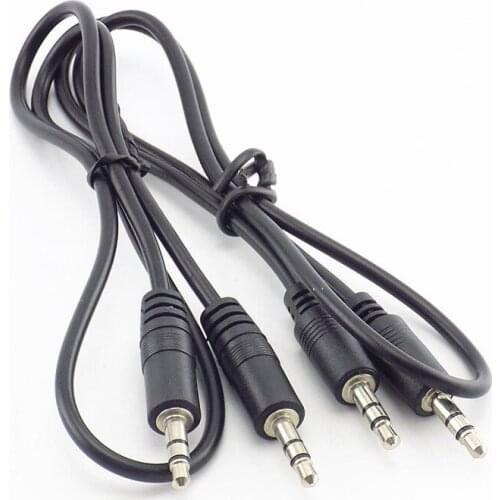Male to Male Plug Audio Jack Aux Extension Cord Connectors Aux Cable Earphone Headphones 0.5m 1m 3.5mm for Computer MP3 Player