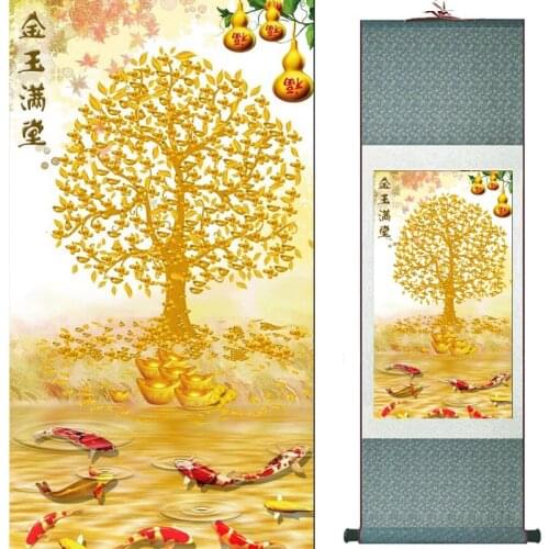 Chinese letter art painting the letter art silk scroll painting Traditional Chinese letter painting20190817041