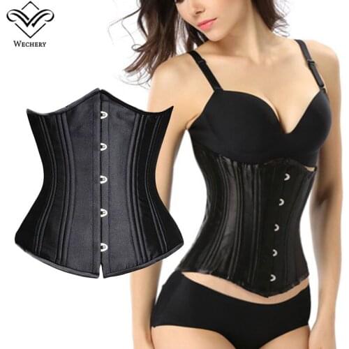 28cm Underbust Corset White Bustiers Corsage Waist Trainer Slimming Cincher Belly Control Belts Steel Boned Back Support Bodice