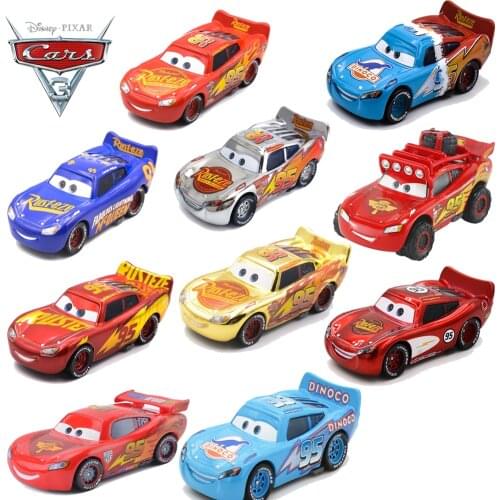 1:55 Disney Pixar Cars Metal Diecast Number 95 Lightning McQueen All Style Golden Silver Champion Collection Version Car Boy Toy
