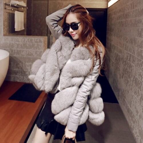 Winter New Imitation Fox Fur Coat Jacket In The Long Section Of The Korean Version Of The A Word Cloak Coat Female Special Offer