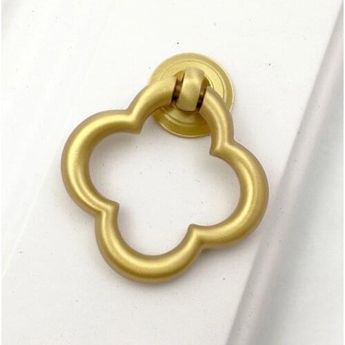 Solid Brass Cabinet Knobs and Handles Drawer Furnitures Cupboard Vintage Knobs Door Pull Handles Gold-10Pack