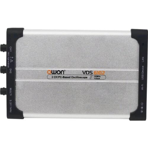 Owon PC Virtual Oscilloscope VDS6102/VDS6102A 2 Channels 100Mhz Portable Light Thin USB Oscilloscopes 1GSa/s Real-time Sampling