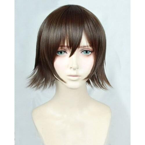 Final Fantasy XV FFXV FF15 Iris Amicitia Short Linen Gray Brown Heat Resistant Cosplay Costume Wig