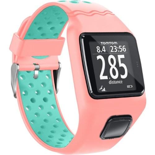 Shockproof Soft Silicone Watchband Wrist Strap Bracelet Replacement for tomtom 1 Multi-Sport GPS HRM CSS AM Cardio Runner Watch