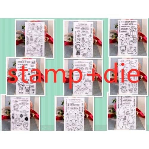 11 X20 Transparent Silicone Clear Rubber Stamp And Die Sheet Cling Scrapbooking DIY Cute Pattern Photo Album PaperCard Decor