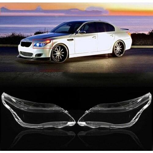 Car Headlight Lens Glass Lampcover Cover Lampshade Bright Shell Product Fit for BMW E60 E61 525I 530I 545I 550I 2003-2010-Right