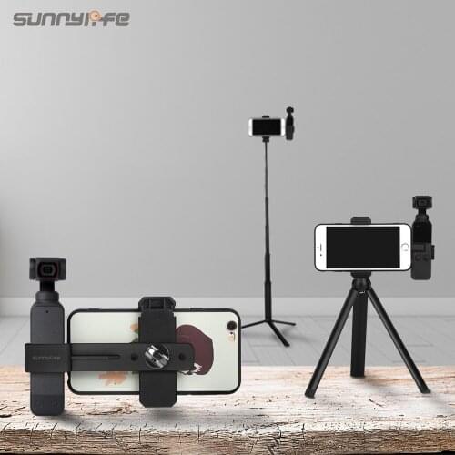 Sunnylife Smartphone Fixing Bracket Clamp Extending Rod Tripod for POCKET 2/OSMO POCKET