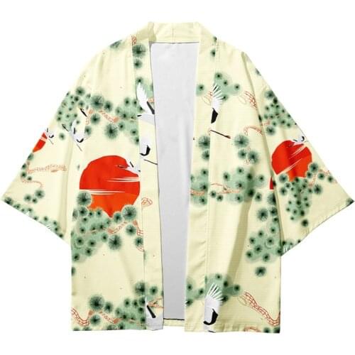 Traditional Japanese Samurai Kimonos Cardigan Robe Men New Summer Women Yukata Haori Casual Cosplay Clothing Street Dancewear
