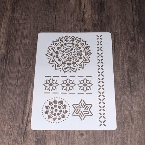 2pc 21*29.7cm Mandala Stencil Decor DIY Walls Layering Painting Template Printing Inkjet Scrapbook Coloring Embossing Reusable