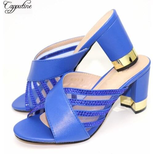 Elegant Royal Blue Wedding/Party High Heel Sandal Shoes 1818-3, Heel Height 9CM, 5 Color