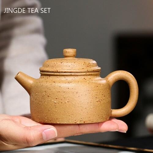 Yixing Boutique Tea Pot Purple Clay Teapot Kettle Authentic Raw Ore Handmade Teaware Tie Guanyin Chinese Tea Ceremony Gift 210ml