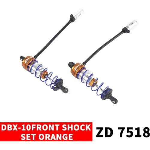 ZD Racing DBX-10 Desert Buggy Off-Road Vehicle Parts Front Shock Absorber with Tubing Orange for 1/10 RC Model Car Accessories