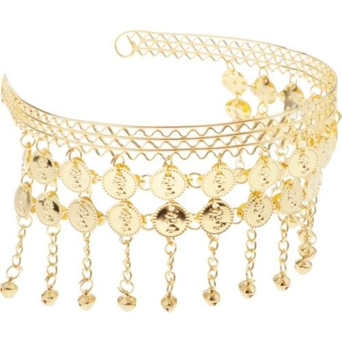 Women Belly Dance Tassel Dangle Headband Dancewear Bridal Proms Jewelry