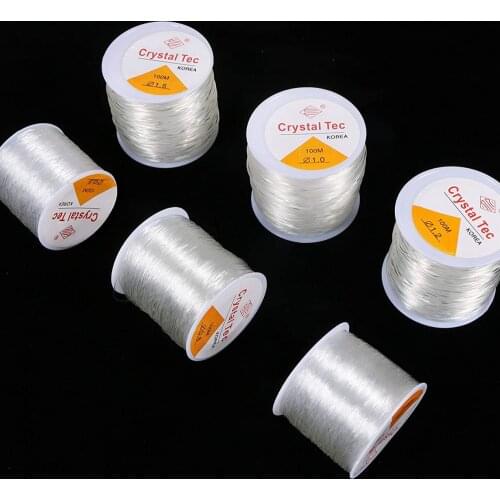 0.5-1.0mm Transparent Stretch Elastic Crystal Line Beading Rope String jewelry Cord String Thread DIY Handmade Bracelet 100m