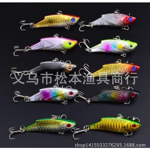 !00pcs/lot 2.2" 5.5cm classic bait lures hard plastic bait lures bait 0.35OZ 10g Tackle blackfish Bait vib dw-1029