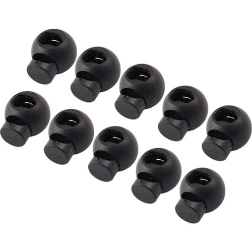 10 Pcs Spring Loaded Plastic Round Toggle Stopper Cord Locks End