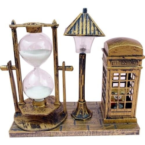 1066 antique phone booth bear street lamp hourglass creative student gifts student gifts two-color night light ornaments