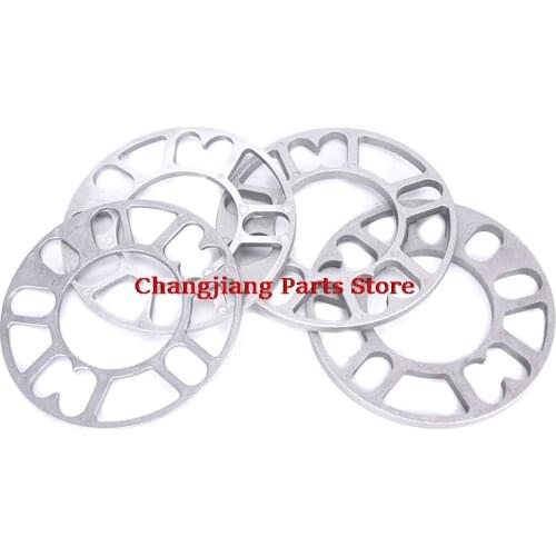 2PCS Universal Alloy 3mm 5mm 8mm 10mm Aluminum Wheel Spacer Shims Plate