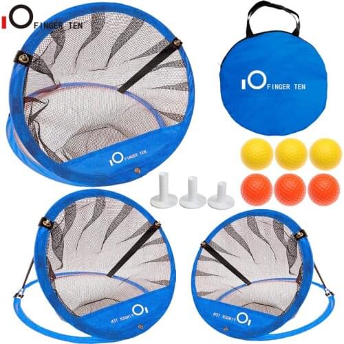 3 Pcs Professional Golf Chipping Net Foldable 6 Pcs Foam Balls 3 Pcs Rubber Tees Carry Bag Swing Practice Putting Target Nets
