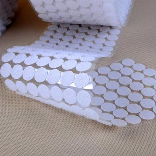 50 Pairs Round Double Side Sticker Self Adhesive Fastener Tape Hook Loop Nylon Table Chair Feet With Glue Disks Magic Adhesive