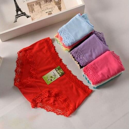 AS04 4pcs/Lot Woman Underwear Comfortable Lingerie Low Rise Briefs Women Candy Color Panties female underwear