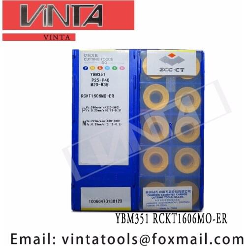 Free Shipping High Quality 10pcs/lots YBM351 YBM253 RCKT1606MO-ER CNC Carbide Milling Inserts Lathe Cutting Blades Plates