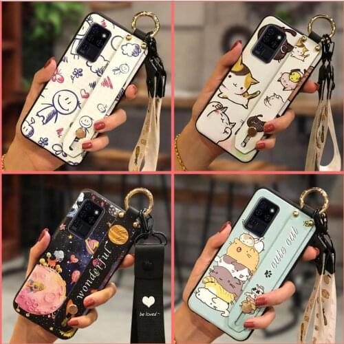 TPU Wristband Phone Case For Oukitel C21/C21 Pro Silicone New Cartoon Phone Holder Soft Case