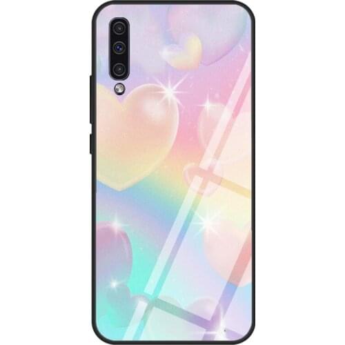 Heavenly Hearts Tempered Glass Case For Samsung A52 A12 A32 A42 A72 A31 A51 A71 A40 A50 A70 A20e A21S