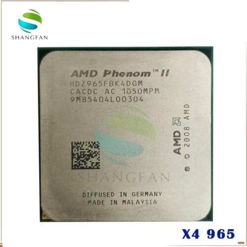AMD Phenom X4 965 3.4GHz Quad-Core CPU Processor X4 965 HDZ965FBK4DGM 125W Socket AM3 938pin