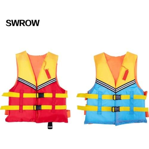 2021 Kids Life Ves Floating Girls Jacket Boy Swimsuit with Whistle Reflective Strips Safety Life Vest Water Sports Protection