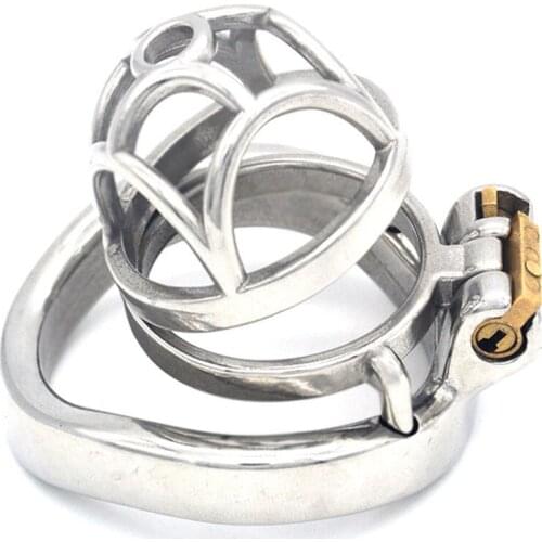 FRRK07C Stainless Steel Male Chastity Cage Penis Seal Ring Bondage Sex Toys Penis For Men Secret Lock Comfortable