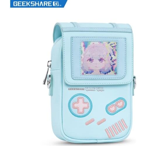 Geekshare Game Gril Bag Kawaii Light Blue Small Bags For Women 2021 New Fashion One Shoulder Messenger Bag Cute Gril