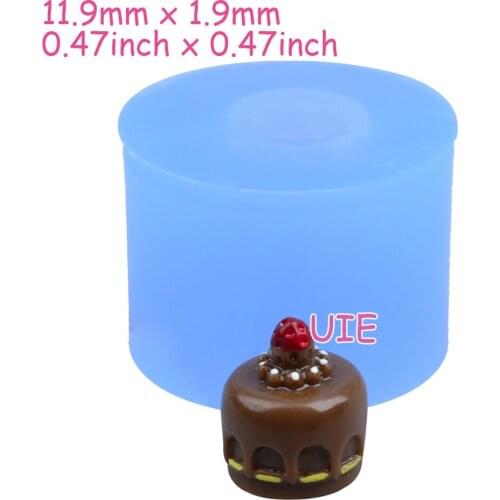 GYL399U 11.9mm x 1.9mm Chocolate Cake Silicone Mold Fondant Cake Decoration Candy Resin Clay Earrings Necklace Craft Soap Candle
