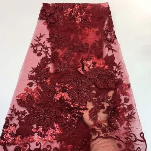 Sequined French Tulle Lace Fabric 2021 High Quality African Lace Fabric Latest Party Lace Material ZX4101