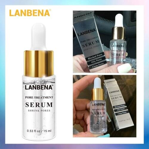 LANBENA Pore Treatment Serum Essence Shrink Pores Relieve Dryness Oil Control Firming Moisturizing Repairing Smooth Skin Care