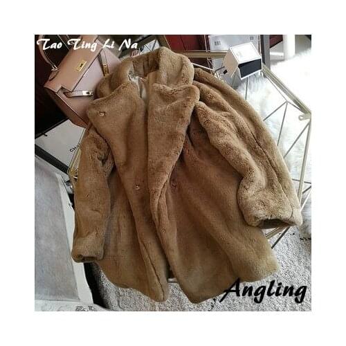 Top brand New Style 2020 High-end Fashion Women Faux Fur Coat S22 high quality