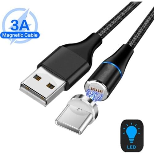 For Huawei Nova 5T Mate 20 10 Pro Honor 30 9X Phone Charger Magnetic 3A Fast Type C USB Cable For Samsung S20 A50 A30s Redmi 9 8