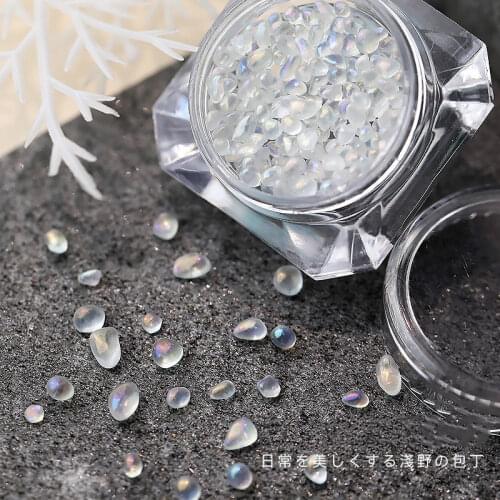 Japanese style manicure ornament irregular mirage Aurora crystal stone size mixed stereo crystal stone nail diamond jewelry