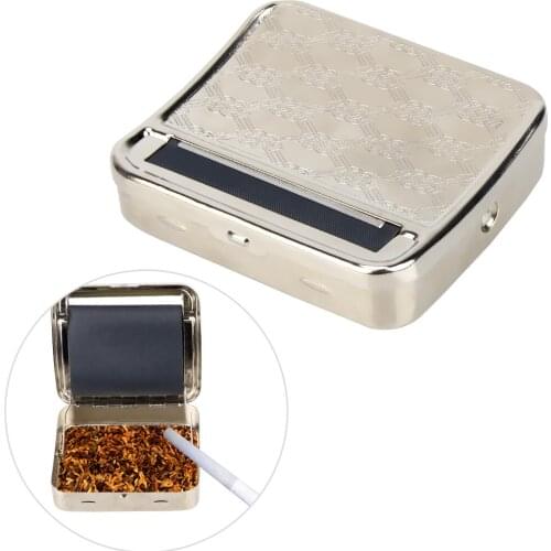 Cigarette Smoking Roller Machine Metal Tobacco Roller Cigarette Case Tobacco Rolling Box Cigarette Maker Manual Tobacco Roller