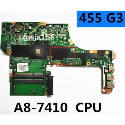 For HP ProBook 455 G3 notebook computer motherboard Com A8-7410 DAX73AMB6E1 828432-601 test delivery