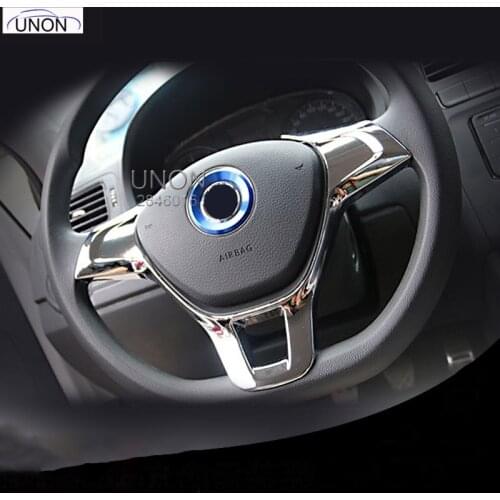 ABS Car Steering Wheel Cover Trim Sticker for Volkswagen polo Golf 7 MK7 MK6 Gran Santana Tiguan Bora