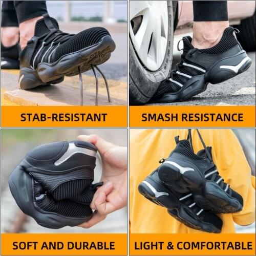 Indestructible Men Hiking Shoes Men Sport Shoes Outdoor Trekking Shoe Steel Head Hunting Boots Jogging Non-slip Tactical Boots