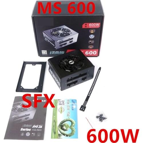 New PSU For FSP Fully Modular 80plus Gold/Bronze SFX Mini ITX A4 600W Power Supply MS 600 FSP600-50SD