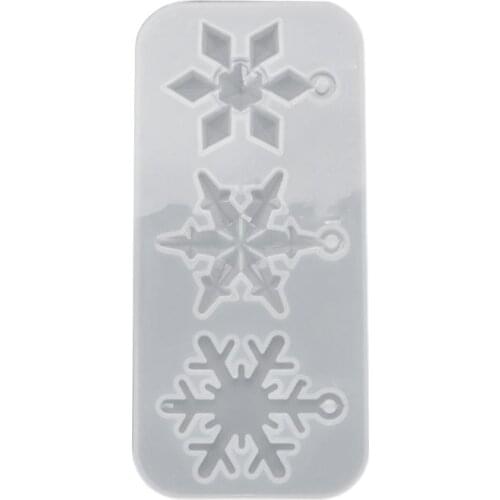 Crystal Epoxy Resin Mold Snowflake Pendant Casting Silicone Mould DIY Crafts Jewelry Necklace Decorative Making Tools