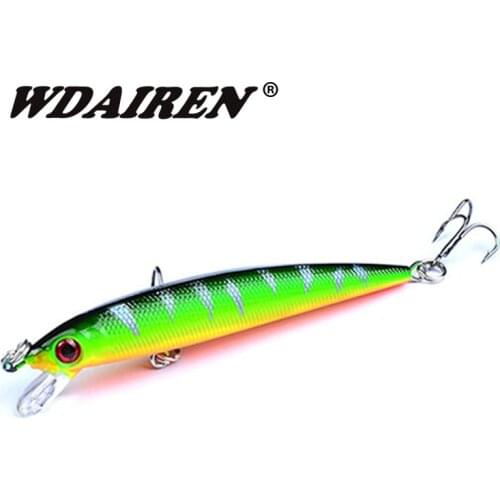 1Pcs Minnow Fishing Lure 9cm 6g Crankbait Wobblers 3D Eyes Artificial Hard Bait Trout Pike Iscas Carp Pesca Fishing Tackle