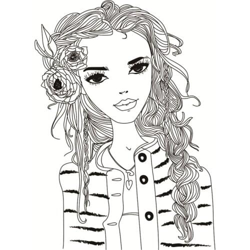 Girl Transparent Clear Silicone Stamp/Seal for DIY scrapbooking/photo album Decorative clear stamps