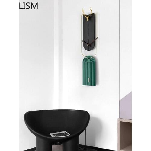 Luxury Large Deer Wall Clock Modern Nordic Art Minimalist Wall Decorations Clocks Wall Living Room Wall Stickers Reloj De Pared